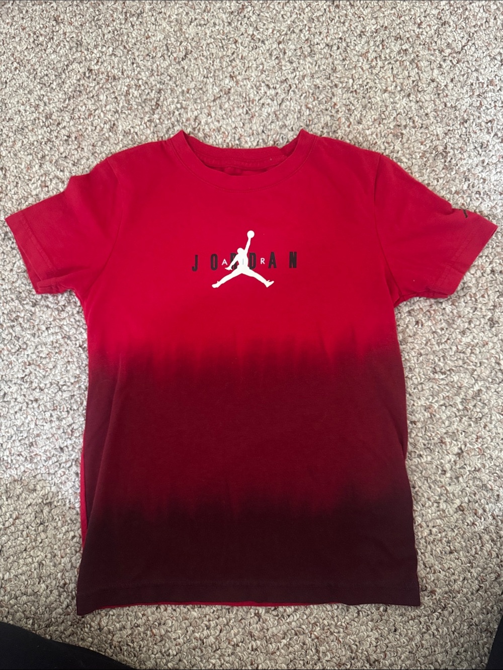 Jordan Red to Black Ombre Short Sleeve Tee